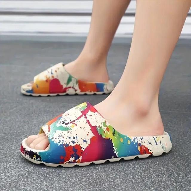 爆ヤス価格1490円★メンズ 軽量 スリップオン サンダル ビビッドスプラッシュデザイン EVA スリッパ ベージュ27.0cm < 男性ファッション 爆ヤス価格1490円★メンズ 軽量 スリップオン サンダル ビビッドスプラッシュデザイン EVA スリッパ ベージュ27.0cm < 男性ファッションの