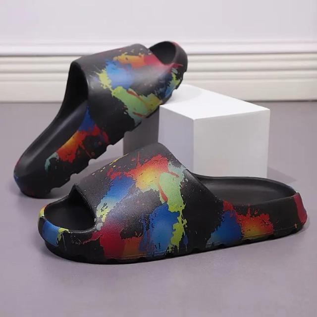 爆ヤス価格1490円★メンズ 軽量 スリップオン サンダル ビビッドスプラッシュデザイン EVA スリッパ ベージュ27.0cm < 男性ファッション 爆ヤス価格1490円★メンズ 軽量 スリップオン サンダル ビビッドスプラッシュデザイン EVA スリッパ ベージュ27.0cm < 男性ファッションの