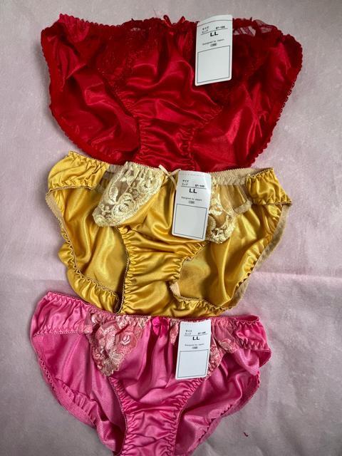 LLサイズ!3枚セット!光沢ツルツル素材!鮮やかな!高貴品格!色とりどり!エレガント!ショーツ!No.愛 < 女性ファッション  LLサイズ!3枚セット!光沢ツルツル素材!鮮やかな!高貴品格!色とりどり!エレガント!ショーツ!No.愛  < 女性ファッションの