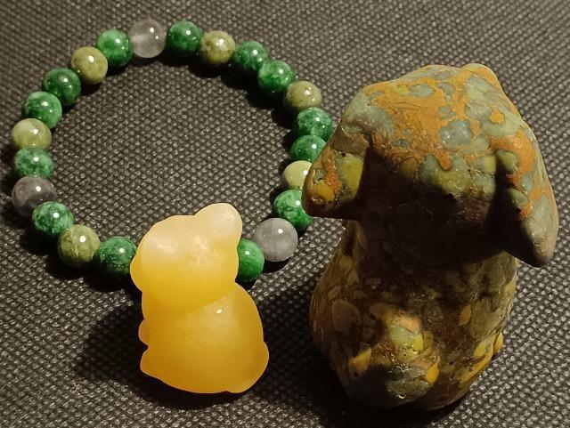 お犬&猫ちゃんオブジェ手の平サイズとお守りブレス3点セットです。「心身の癒しと調整」一点物。 < 女性アクセサリー/時計 お犬&猫ちゃんオブジェ手の平サイズとお守りブレス3点セットです。「心身の癒しと調整」一点物。 < 女性アクセサリー/時計の