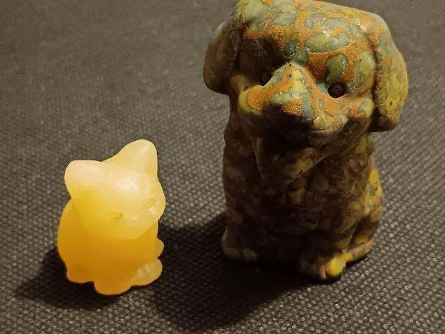 お犬&猫ちゃんオブジェ手の平サイズとお守りブレス3点セットです。「心身の癒しと調整」一点物。 < 女性アクセサリー/時計 お犬&猫ちゃんオブジェ手の平サイズとお守りブレス3点セットです。「心身の癒しと調整」一点物。 < 女性アクセサリー/時計の