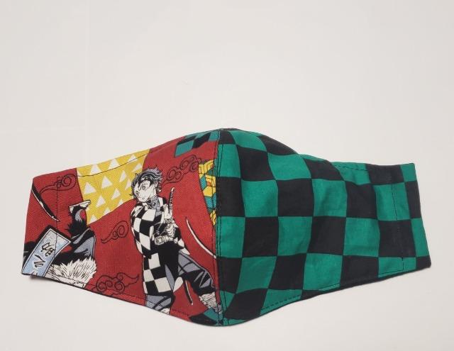 F49   10★ マスク 【限定】炭治郎 立体マスク(*^^*)ハンドメイド < 女性ファッション  F49   10★ マスク 【限定】炭治郎 立体マスク(*^^*)ハンドメイド  < 女性ファッションの