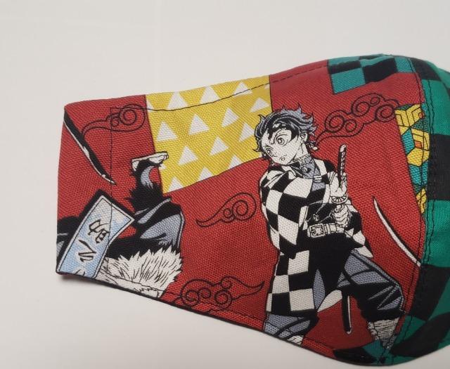 F49   10★ マスク 【限定】炭治郎 立体マスク(*^^*)ハンドメイド < 女性ファッション  F49   10★ マスク 【限定】炭治郎 立体マスク(*^^*)ハンドメイド < 女性ファッションの