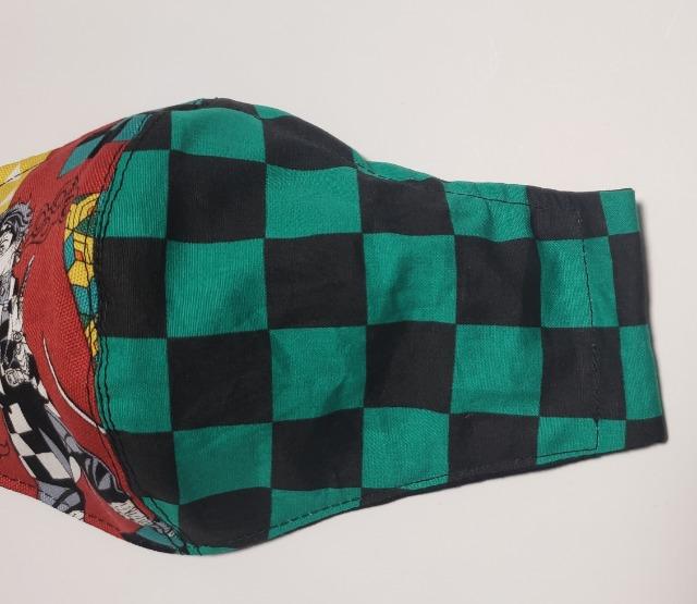 F49   10★ マスク 【限定】炭治郎 立体マスク(*^^*)ハンドメイド < 女性ファッション  F49   10★ マスク 【限定】炭治郎 立体マスク(*^^*)ハンドメイド < 女性ファッションの