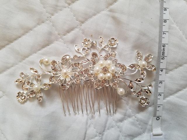 パールとラインストーンのヘアアクセサリー < 女性ファッション  パールとラインストーンのヘアアクセサリー < 女性ファッションの