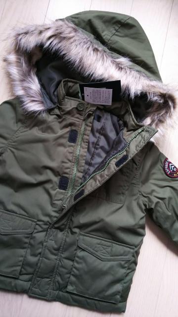 100★BB★フード取り外し可能★モッズ風中綿コート★送料無料 < キッズ/ベビー  100★BB★フード取り外し可能★モッズ風中綿コート★送料無料 < キッズ/ベビーの