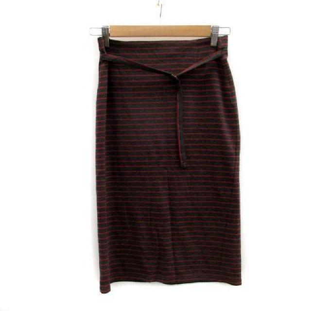 JOHNBULL タイトスカート ミモレ丈 ボーダー柄 S グレー < 女性ファッション  JOHNBULL タイトスカート ミモレ丈 ボーダー柄 S グレー  < 女性ファッションの