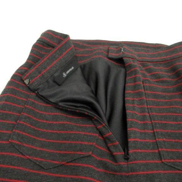 JOHNBULL タイトスカート ミモレ丈 ボーダー柄 S グレー < 女性ファッション  JOHNBULL タイトスカート ミモレ丈 ボーダー柄 S グレー < 女性ファッションの