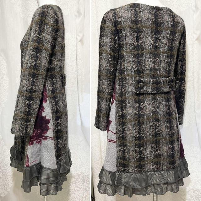 フィロソフィー 長袖ツイードワンピース #38 < 女性ファッション  フィロソフィー 長袖ツイードワンピース #38 < 女性ファッションの