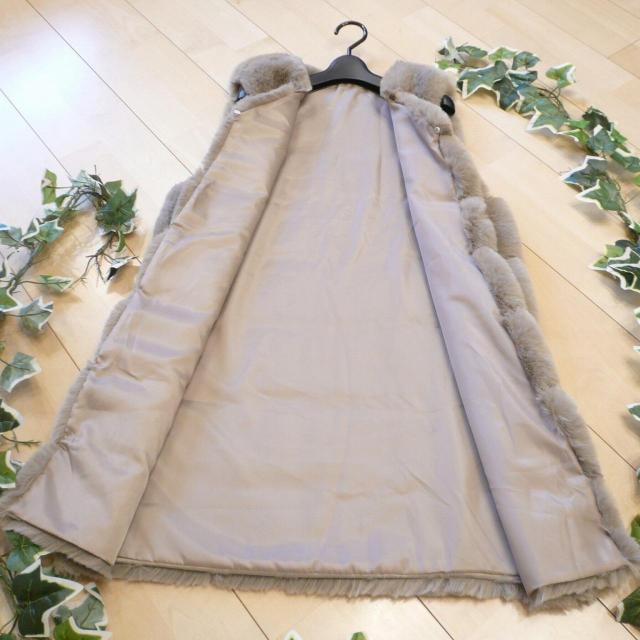 新品 8645 ML ファー ロングジレ 秋 冬 モカベージュ 上質 フェイクファー ジレ レディース ボリューム < 女性ファッション 新品 8645 ML ファー ロングジレ 秋 冬 モカベージュ 上質 フェイクファー ジレ レディース ボリューム < 女性ファッションの