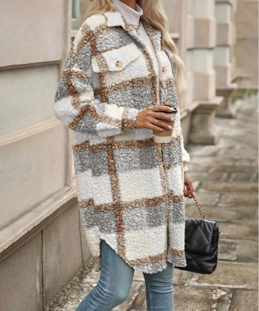 送料無料 新品 ボアジャケット韓国風チェックカーディガン < 女性ファッション 送料無料 新品 ボアジャケット韓国風チェックカーディガン < 女性ファッションの