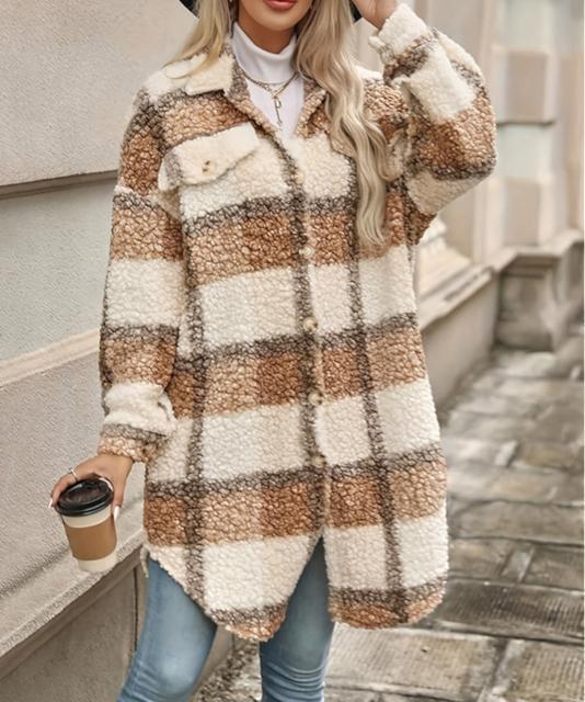 送料無料 新品 ボアジャケット韓国風チェックカーディガン < 女性ファッション 送料無料 新品 ボアジャケット韓国風チェックカーディガン < 女性ファッションの