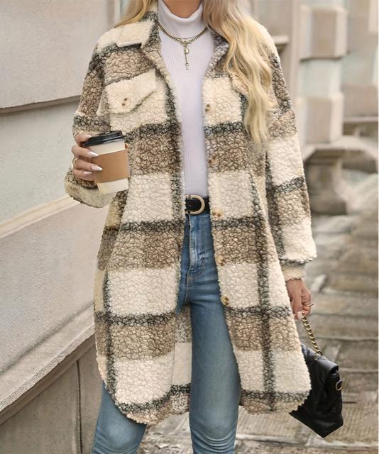 送料無料 新品 ボアジャケット韓国風チェックカーディガン < 女性ファッション 送料無料 新品 ボアジャケット韓国風チェックカーディガン < 女性ファッションの