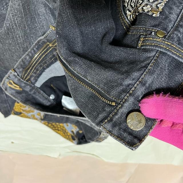 【インパクト大】【豊天商店】 和柄 ブラックデニム M 龍 刺繍 豪華 渋め W30 < 男性ファッション 【インパクト大】【豊天商店】 和柄 ブラックデニム M 龍 刺繍 豪華 渋め W30 < 男性ファッションの