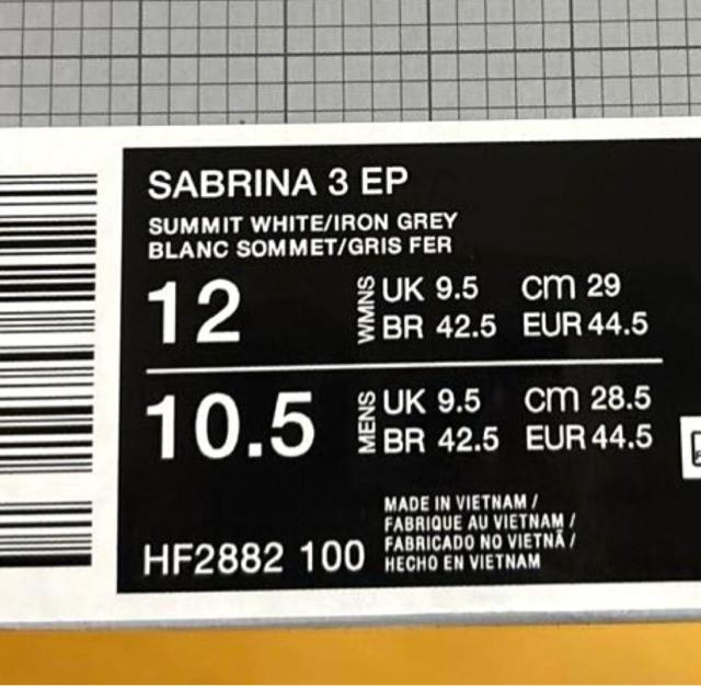 NIKE SABRINA 3 EP Silencer 29cm 28.5cm �i�C�L �T�u���i US12 US10.5 �� �u�����h�� 