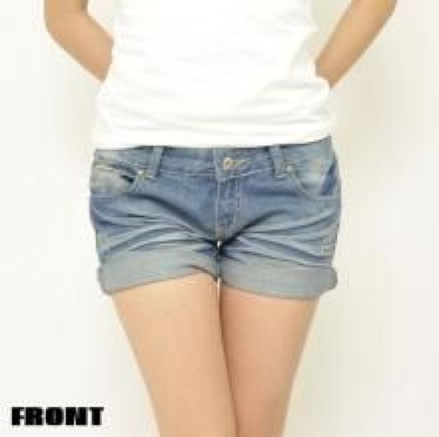 裏地&ポッケチェック柄♪デニム折返し ショーパン ショートパンツ 29 < 女性ファッション 裏地&ポッケチェック柄♪デニム折返し ショーパン ショートパンツ 29 < 女性ファッションの