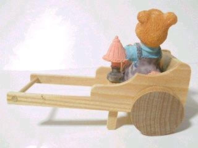可愛い♪木製&樹脂製 カントリーくまさん《コロコロと動く荷車》T < おもちゃ 可愛い♪木製&樹脂製 カントリーくまさん《コロコロと動く荷車》T < おもちゃの