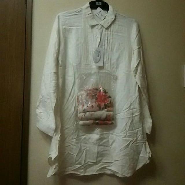 新品★花柄ショール付チュニック/L < 女性ファッション  新品★花柄ショール付チュニック/L  < 女性ファッションの