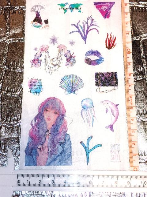 可愛い ファンシー シール 女の子 メルヘン イルカ 海 くらげ < インテリア/ライフ  可愛い ファンシー シール 女の子 メルヘン イルカ 海 くらげ < インテリア/ライフの