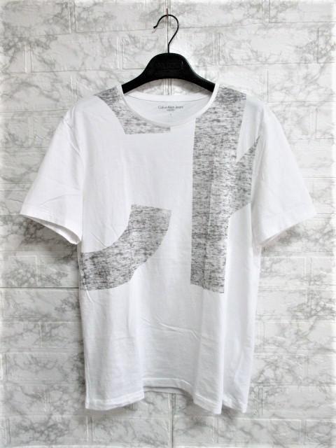 ☆Calvin Klein jesns カルバン クライン ジーンズ ビッグロゴ ロゴ プリント Tシャツ/メンズ/S☆白 < ブランド ☆Calvin Klein jesns カルバン クライン ジーンズ ビッグロゴ ロゴ プリント Tシャツ/メンズ/S☆白 < ブランドの