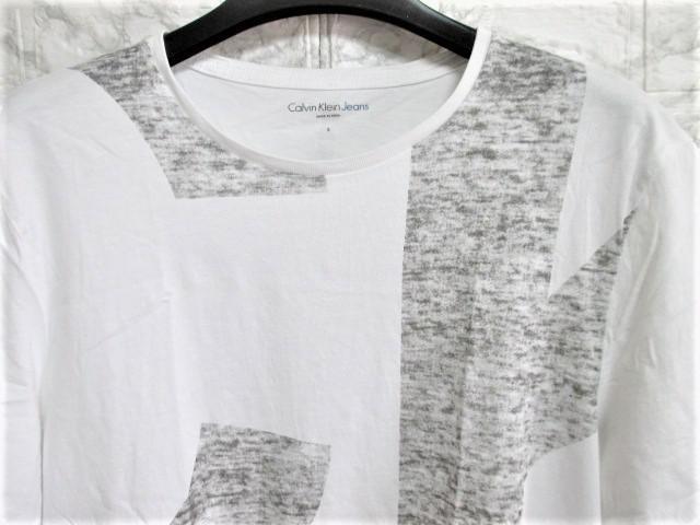 ☆Calvin Klein jesns カルバン クライン ジーンズ ビッグロゴ ロゴ プリント Tシャツ/メンズ/S☆白 < ブランド ☆Calvin Klein jesns カルバン クライン ジーンズ ビッグロゴ ロゴ プリント Tシャツ/メンズ/S☆白 < ブランドの