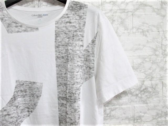 ☆Calvin Klein jesns カルバン クライン ジーンズ ビッグロゴ ロゴ プリント Tシャツ/メンズ/S☆白 < ブランド ☆Calvin Klein jesns カルバン クライン ジーンズ ビッグロゴ ロゴ プリント Tシャツ/メンズ/S☆白 < ブランドの
