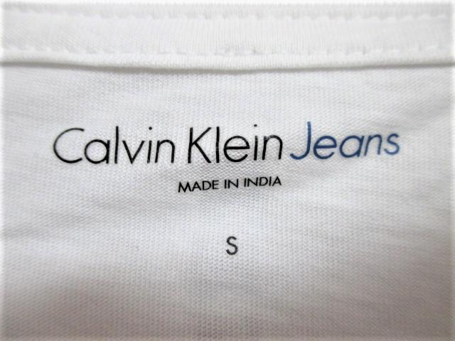 ☆Calvin Klein jesns カルバン クライン ジーンズ ビッグロゴ ロゴ プリント Tシャツ/メンズ/S☆白 < ブランド ☆Calvin Klein jesns カルバン クライン ジーンズ ビッグロゴ ロゴ プリント Tシャツ/メンズ/S☆白 < ブランドの