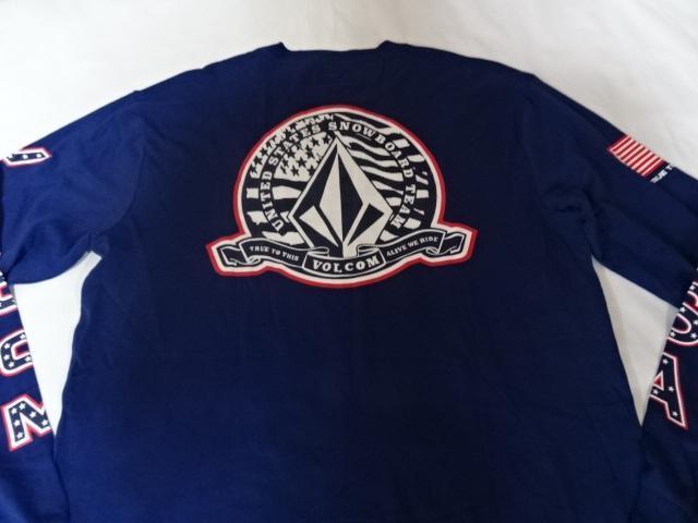 激レア ボルコム x TEAM USAスノーボード ロングT US Sサイズ 紺 < ブランド  激レア ボルコム x TEAM USAスノーボード ロングT US Sサイズ 紺 < ブランドの