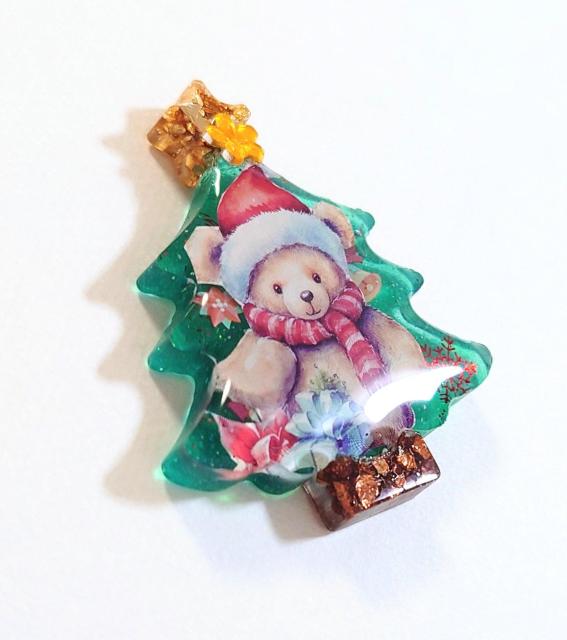 くまちゃんクリスマスツリーのかわいいアクセサリー☆ハンドメイド  くまブローチ   くまアクセサリー  くまグッズ  くま好き  < 女性ファッション  くまちゃんクリスマスツリーのかわいいアクセサリー☆ハンドメイド  くまブローチ   くまアクセサリー  くまグッズ  くま好き  < 女性ファッションの