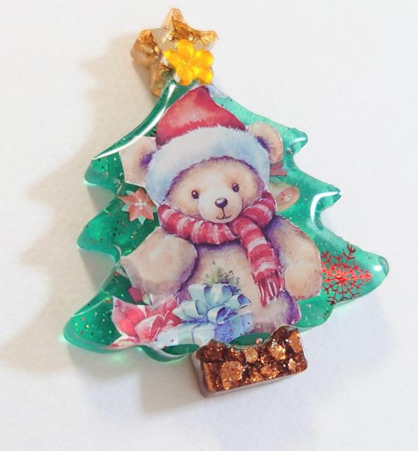くまちゃんクリスマスツリーのかわいいアクセサリー☆ハンドメイド  くまブローチ   くまアクセサリー  くまグッズ  くま好き  < 女性ファッション  くまちゃんクリスマスツリーのかわいいアクセサリー☆ハンドメイド  くまブローチ   くまアクセサリー  くまグッズ  くま好き  < 女性ファッションの