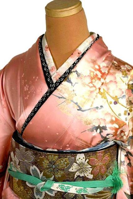 【最高級】美品 暈し染め 金彩 金銀駒シシュウ 霞 鶴 桜 梅 流水 振袖 身丈162cm 裄丈64cm T3555 < 女性ファッション  【最高級】美品 暈し染め 金彩 金銀駒シシュウ 霞 鶴 桜 梅 流水 振袖 身丈162cm 裄丈64cm T3555 < 女性ファッションの