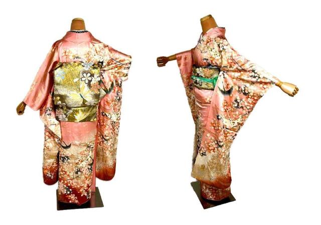 【最高級】美品 暈し染め 金彩 金銀駒シシュウ 霞 鶴 桜 梅 流水 振袖 身丈162cm 裄丈64cm T3555 < 女性ファッション  【最高級】美品 暈し染め 金彩 金銀駒シシュウ 霞 鶴 桜 梅 流水 振袖 身丈162cm 裄丈64cm T3555 < 女性ファッションの
