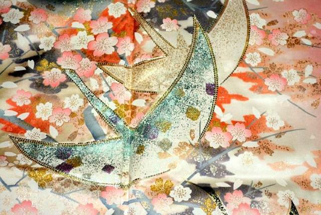 【最高級】美品 暈し染め 金彩 金銀駒シシュウ 霞 鶴 桜 梅 流水 振袖 身丈162cm 裄丈64cm T3555 < 女性ファッション  【最高級】美品 暈し染め 金彩 金銀駒シシュウ 霞 鶴 桜 梅 流水 振袖 身丈162cm 裄丈64cm T3555 < 女性ファッションの