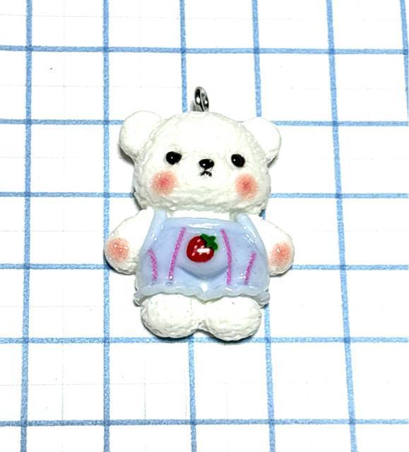 1225 水色 苺のロンパースの熊ちゃん 1個 くまクマ 動物 アクセサリーチャーム 樹脂パーツ 大きめ ハンドメイド材料 < ペット/手芸/園芸 1225 水色 苺のロンパースの熊ちゃん 1個 くまクマ 動物 アクセサリーチャーム 樹脂パーツ 大きめ ハンドメイド材料 < ペット/手芸/園芸の