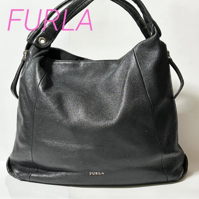 FURLA �t���� ���U�[ �n���h �o�b�O �u���b�N ���f�B�[�X  �� �u�����h�� 