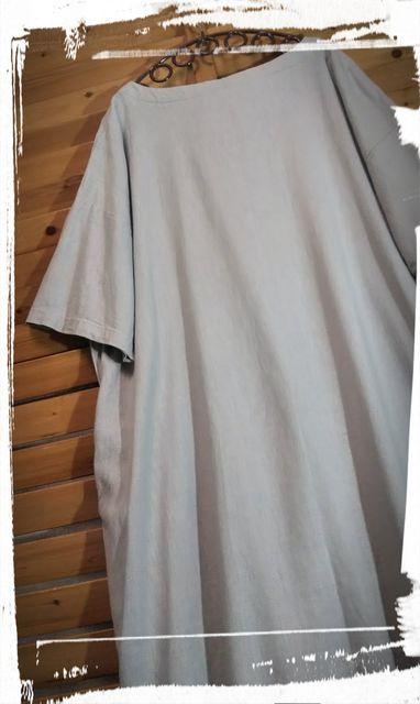 *LBC* リネン レーヨン バック リボン ワンピース 未使用 gray < 女性ファッション *LBC* リネン レーヨン バック リボン ワンピース 未使用 gray < 女性ファッションの