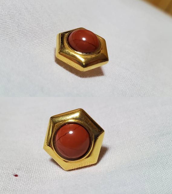 正規 デュポン コンポジットストーンタイタニック 赤×金 カボションクラッシュストーンタイピン ピンブローチ○バッジ < 男性アクセサリー/時計  正規 デュポン コンポジットストーンタイタニック 赤×金 カボションクラッシュストーンタイピン ピンブローチ○バッジ < 男性アクセサリー/時計の