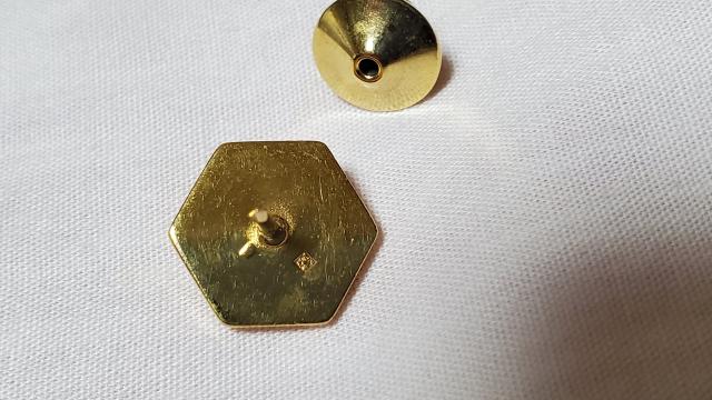 正規 デュポン コンポジットストーンタイタニック 赤×金 カボションクラッシュストーンタイピン ピンブローチ○バッジ < 男性アクセサリー/時計  正規 デュポン コンポジットストーンタイタニック 赤×金 カボションクラッシュストーンタイピン ピンブローチ○バッジ < 男性アクセサリー/時計の
