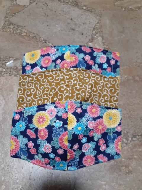 ハンドメイド・マスクカバー・和柄・唐草&花柄・3枚セット < 女性ファッション  ハンドメイド・マスクカバー・和柄・唐草&花柄・3枚セット  < 女性ファッションの