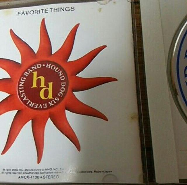ベストCD ハウンドドッグ FAVORITE THINGS HOUND DOG BEST1987-1992 < タレントグッズ  ベストCD ハウンドドッグ FAVORITE THINGS HOUND DOG BEST1987-1992 < タレントグッズの