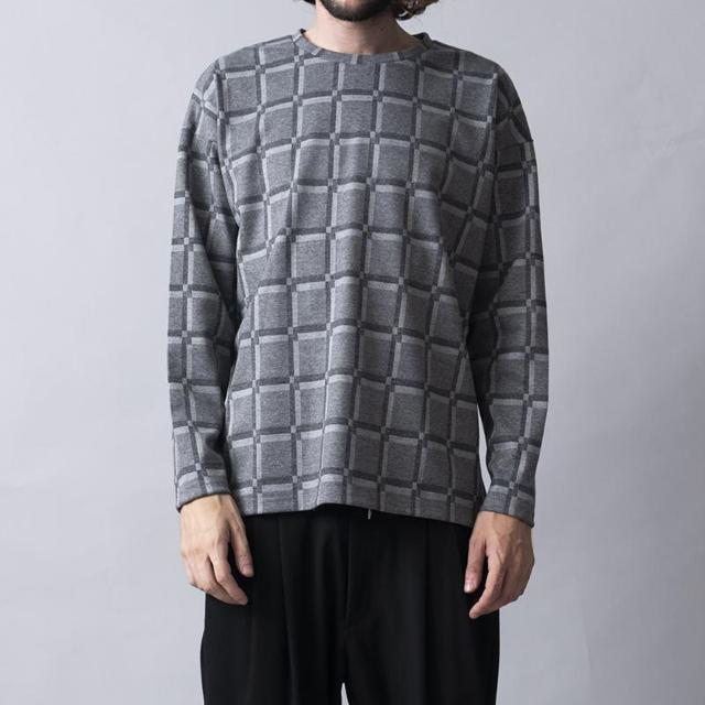 新品 NO ID. BLACK ノーアイディー チェック柄 ロンTシャツ 灰 カットソー チェックJQ-C/N-BIGプルオーバー < ブランド 新品 NO ID. BLACK ノーアイディー チェック柄 ロンTシャツ 灰 カットソー チェックJQ-C/N-BIGプルオーバー < ブランドの