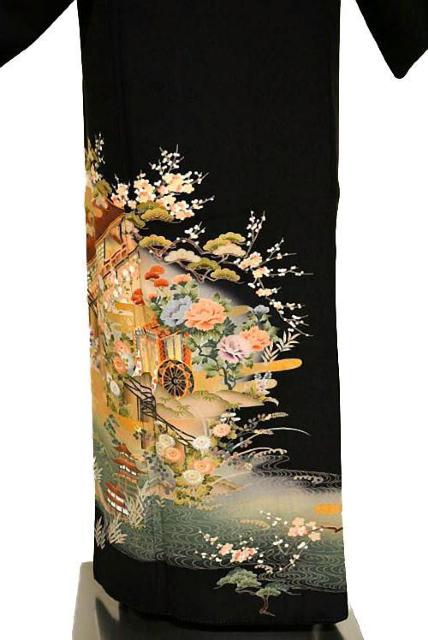 【最高級】新品同様 暈染め 金彩 作家物 江戸解 比翼付 クリーニング済 黒留袖 身丈169cm 裄丈648.5cm T3518 < 女性ファッション  【最高級】新品同様 暈染め 金彩 作家物 江戸解 比翼付 クリーニング済 黒留袖 身丈169cm 裄丈648.5cm T3518 < 女性ファッションの