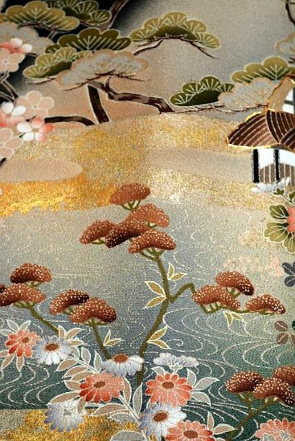 【最高級】新品同様 暈染め 金彩 作家物 江戸解 比翼付 クリーニング済 黒留袖 身丈169cm 裄丈648.5cm T3518 < 女性ファッション  【最高級】新品同様 暈染め 金彩 作家物 江戸解 比翼付 クリーニング済 黒留袖 身丈169cm 裄丈648.5cm T3518 < 女性ファッションの