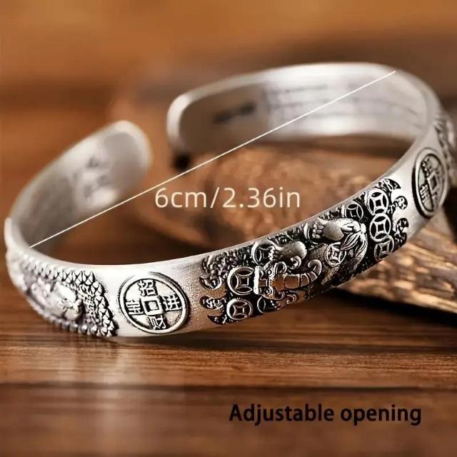 爆ヤス価格1390円★ベストセラー商品 アンティーク シルバーメッキ 亜鉛合金 製 貔貅 ブレスレット メンズ用 22cm < 男性アクセサリー/時計 爆ヤス価格1390円★ベストセラー商品 アンティーク シルバーメッキ 亜鉛合金 製 貔貅 ブレスレット メンズ用 22cm < 男性アクセサリー/時計の