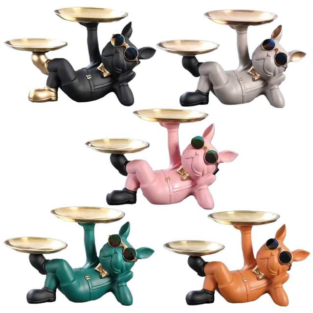 犬 置物 ブルドッグ 皿2枚持ち 小物入れ 多機能トレイ モダン インテリア < インテリア/ライフ 犬 置物 ブルドッグ 皿2枚持ち 小物入れ 多機能トレイ モダン インテリア < インテリア/ライフの