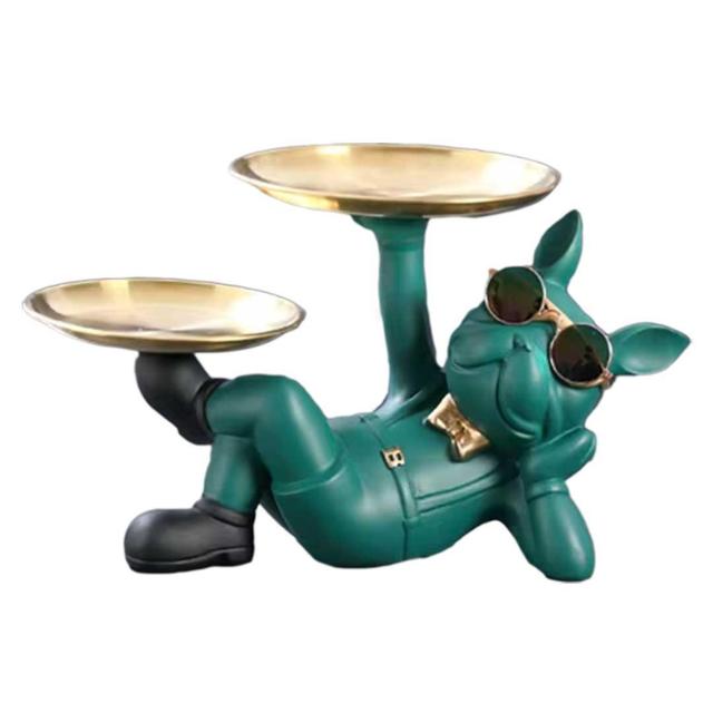 犬 置物 ブルドッグ 皿2枚持ち 小物入れ 多機能トレイ モダン インテリア < インテリア/ライフ 犬 置物 ブルドッグ 皿2枚持ち 小物入れ 多機能トレイ モダン インテリア < インテリア/ライフの