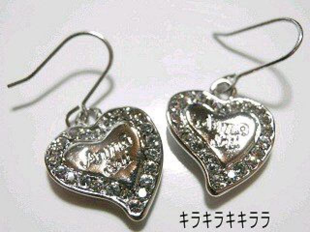《New》<プラチナ>★キラキラ*プレートハートピアス < 女性アクセサリー/時計  《New》<プラチナ>★キラキラ*プレートハートピアス  < 女性アクセサリー/時計の