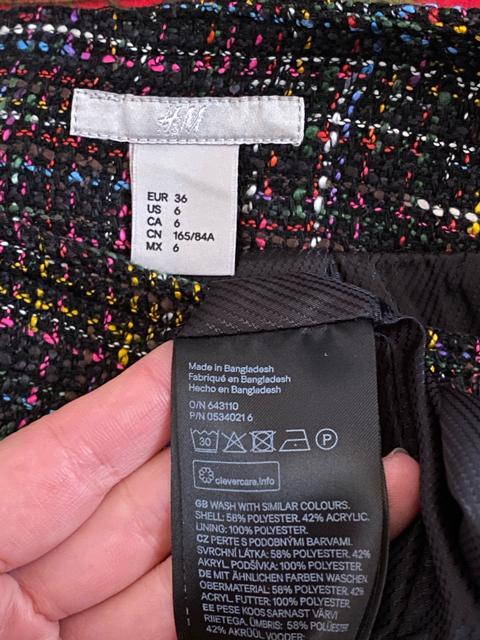 H&M☆黒ベースカラフルツイード☆ミニスカート☆ < ブランド  H&M☆黒ベースカラフルツイード☆ミニスカート☆ < ブランドの