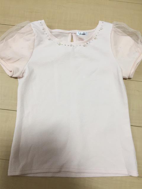 パフスリカットソー★ビジュー★ピンク★M < 女性ファッション  パフスリカットソー★ビジュー★ピンク★M  < 女性ファッションの