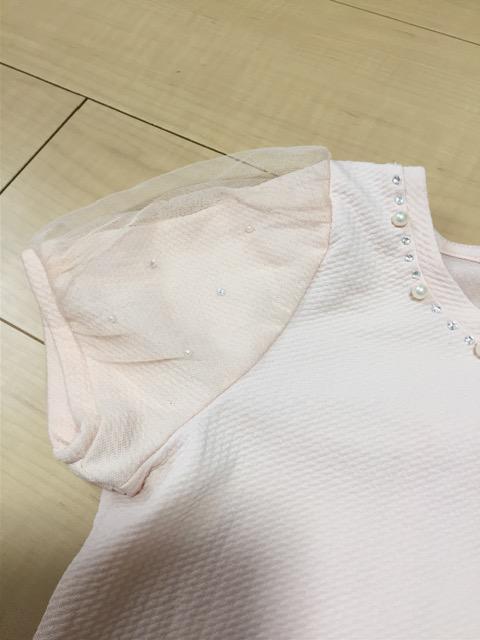 パフスリカットソー★ビジュー★ピンク★M < 女性ファッション  パフスリカットソー★ビジュー★ピンク★M < 女性ファッションの